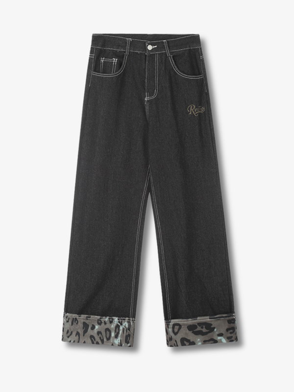 LEOPARD POCKET JEANS