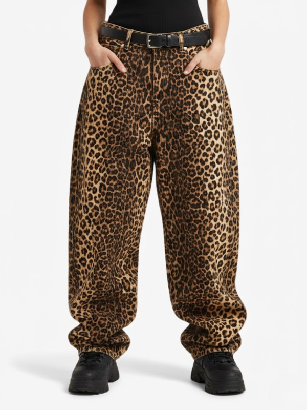 VINTAGE LEOPARD PRINT PANTS