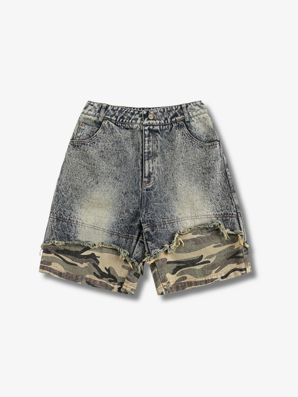 STITCHED CAMO JORTS
