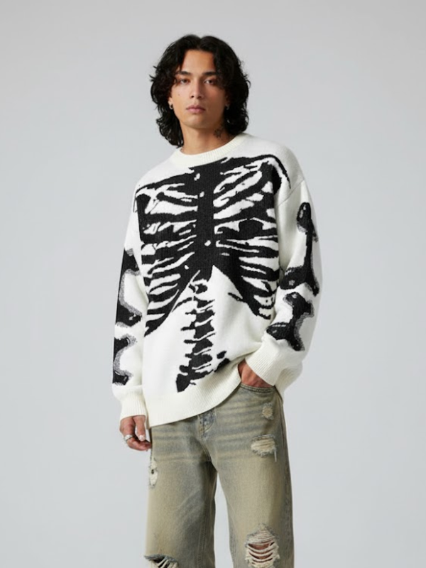 SKELETON PATTERNED SWEATER