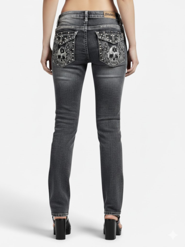 RHINESTONE Y2K JEANS