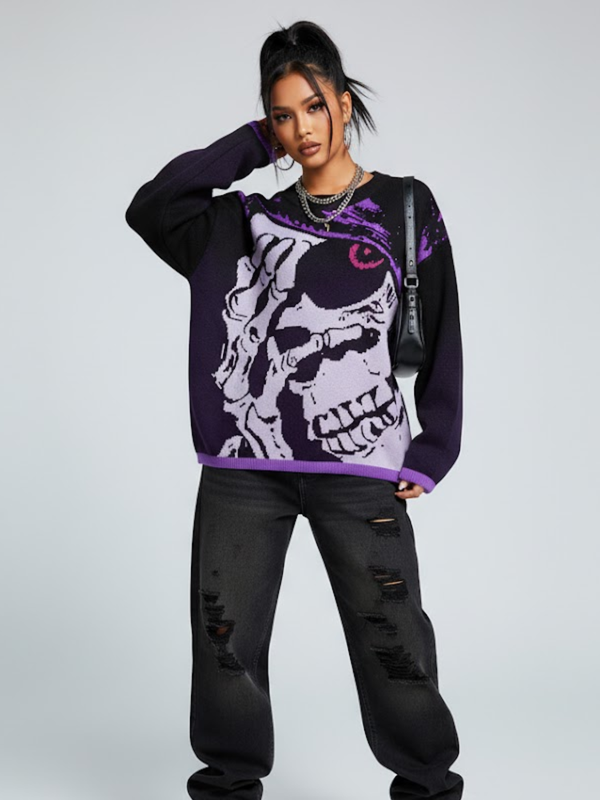 PURPLE GHOUL SWEATER