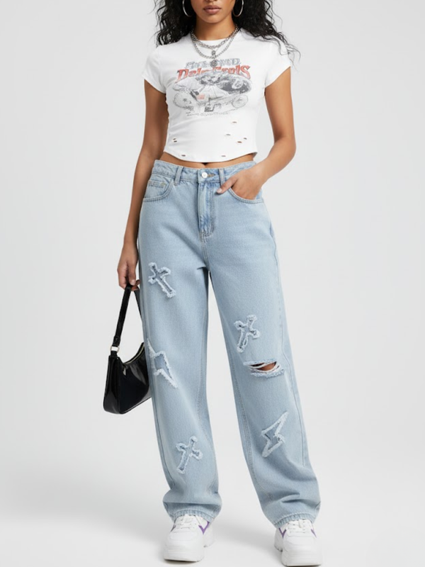 PUFF CROSS JEANS