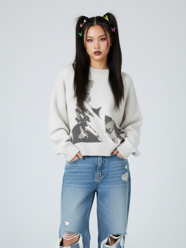 'BLOND' GRAPHIC SWEATER