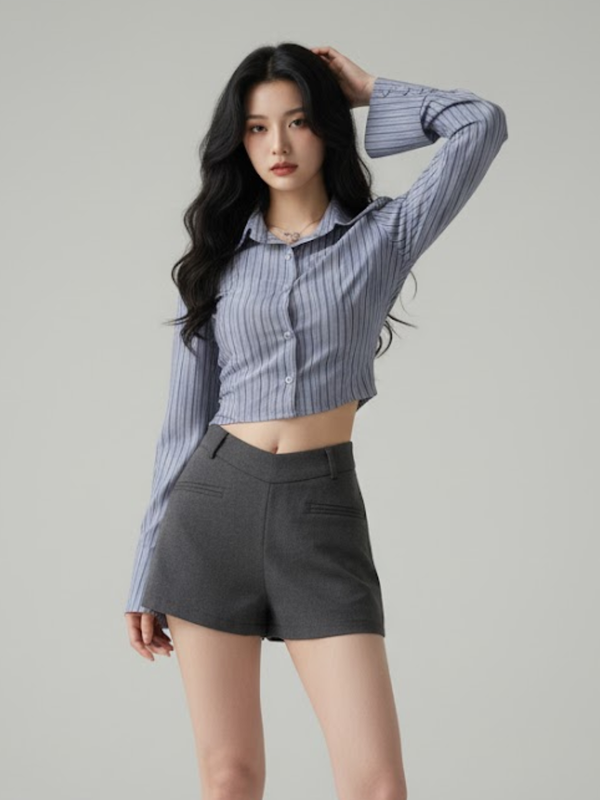 BLUE PINSTRIPE SHIRT