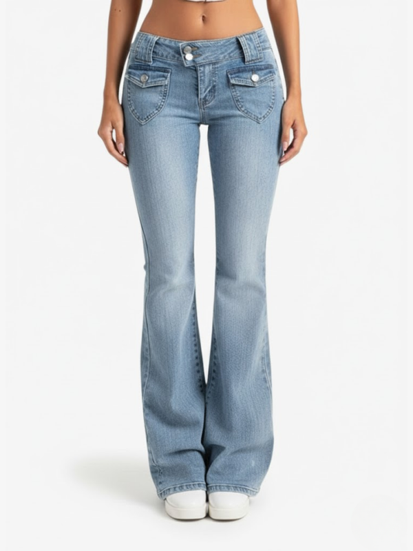 LOW RISE FLARE JEANS