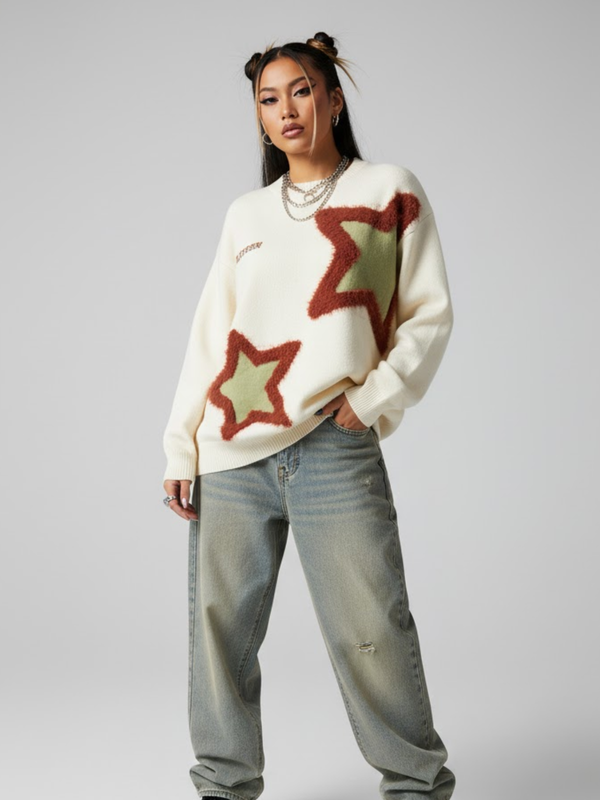 DOUBLE STAR SWEATER