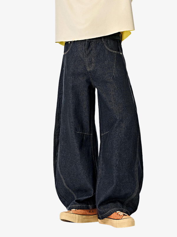 WIDE LEG DARK WASH JEANS