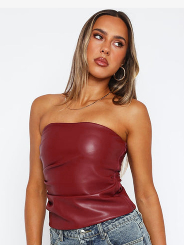 LEATHER TUBE TOP