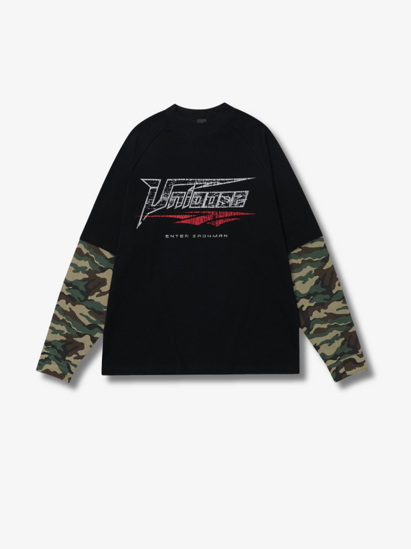 PATCHWORK CAMO LONG SLEEVE SHIRT
