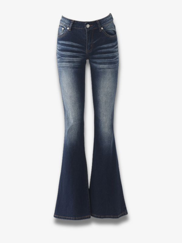 DARK WASH Y2K FLARE JEANS