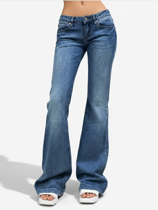 LOW RISE SLIM FLARED JEANS