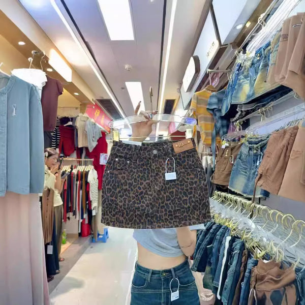 High Waist A- Line Denim Skirt Women