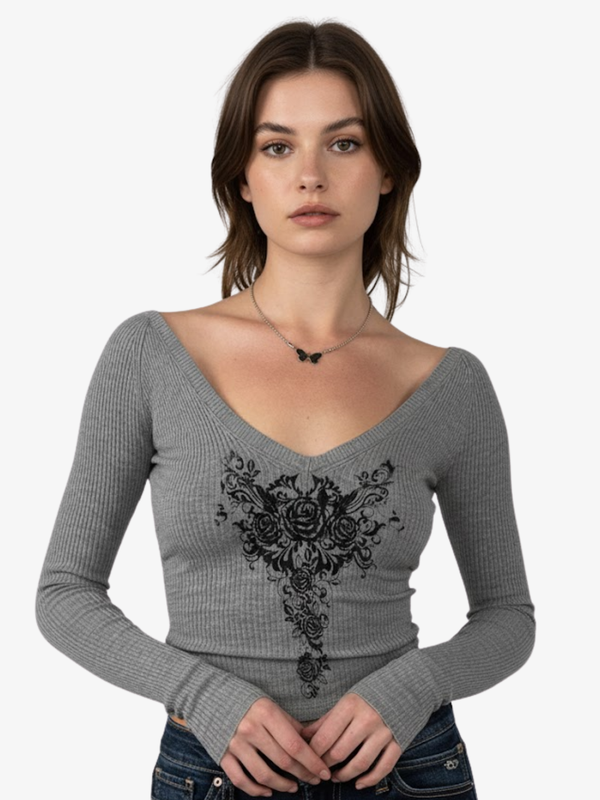 GOTHIC WOMEN'S SLEEVED TOP