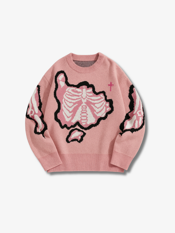 SKELETON JACQUARD PULLOVER