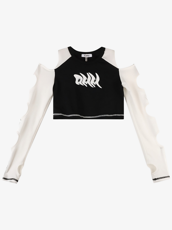 CUT-OUT SHOULDER T-SHIRT
