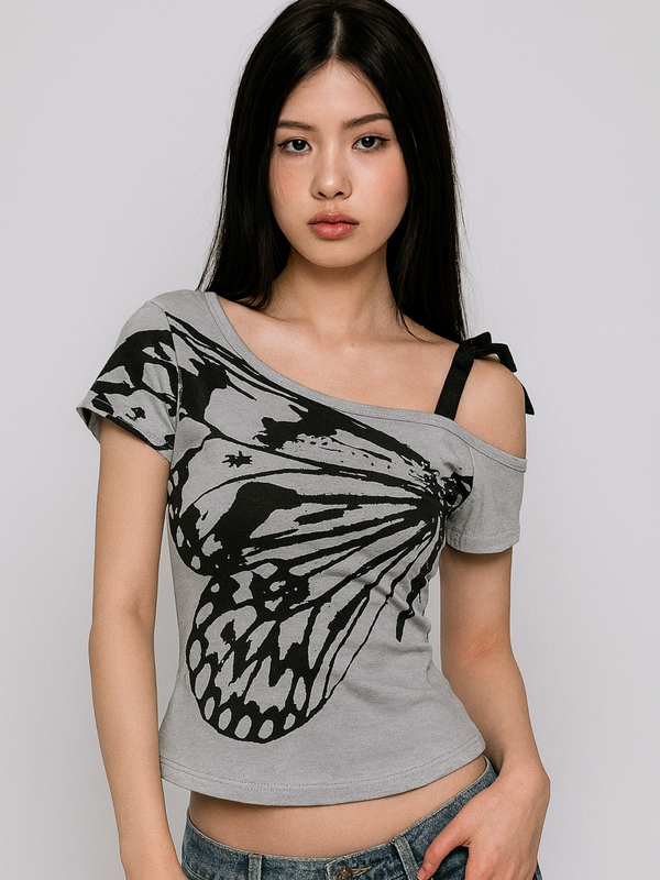 WOMEN'S BUTTERFLY SLEEVE TOP