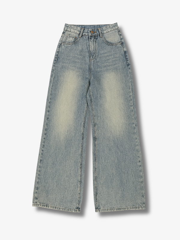 WOMEN'S LIGHT WASH BAGGY JEANS