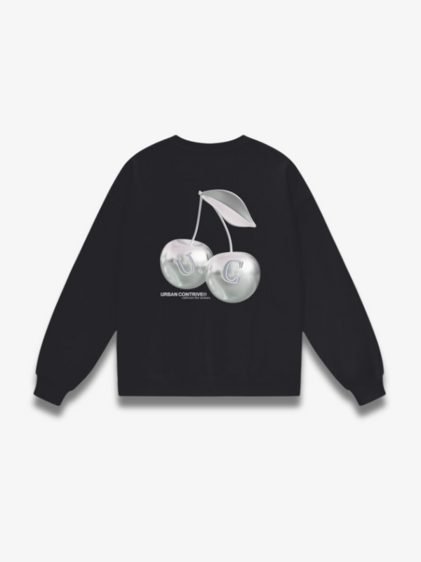 HEAVYWEIGHT METALLIC CHERRY SWEATER