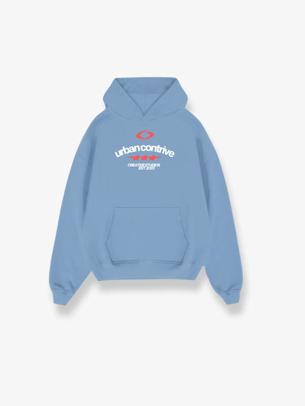 BLUE CONTRIVE STAR HOODIE