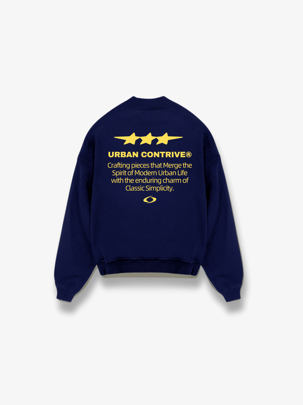 NAVY TRIPLE STAR SWEATER