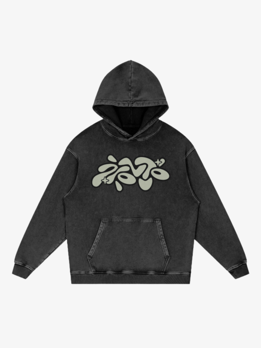 FADED BUBBLE LETTER HOODIE