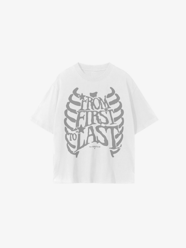 FIRST TO LAST SKELETON T-SHIRT