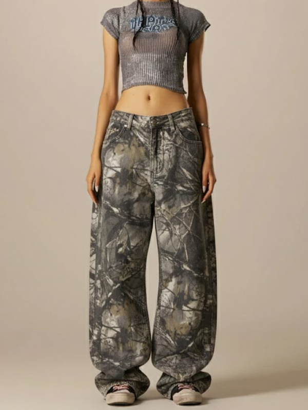 HIGH STREET CAMO JEANS