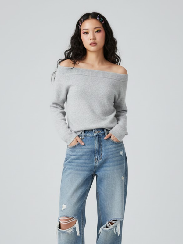 STRAPLESS LONG SLEEVE T-SHIRT