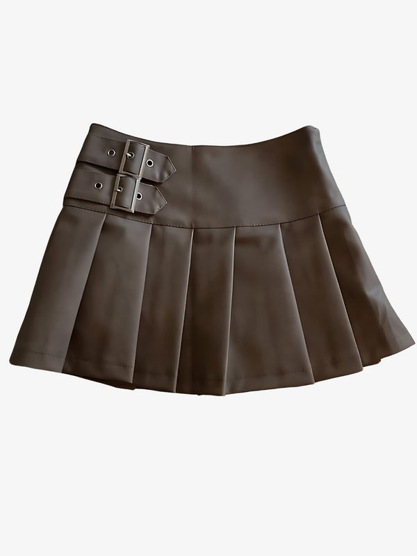 UC Women's Pleated Leather Skirt