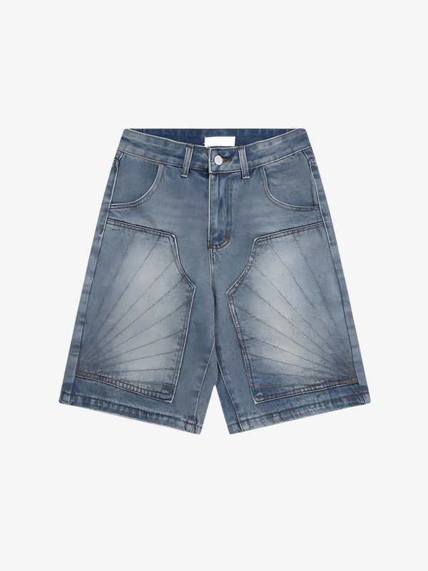 UC Baggy Patterned Denim Jorts