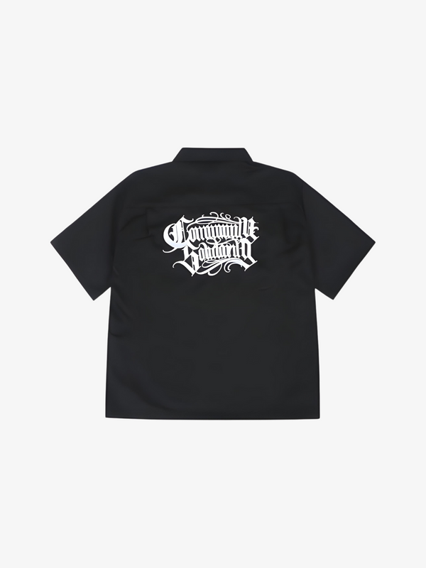 MEN'S HIP HOP EMBROIDERY WORKWEAR SHIRT