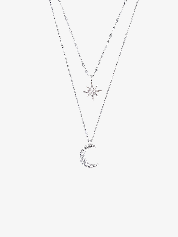 RETRO 'MOON & STAR' NECKLACE