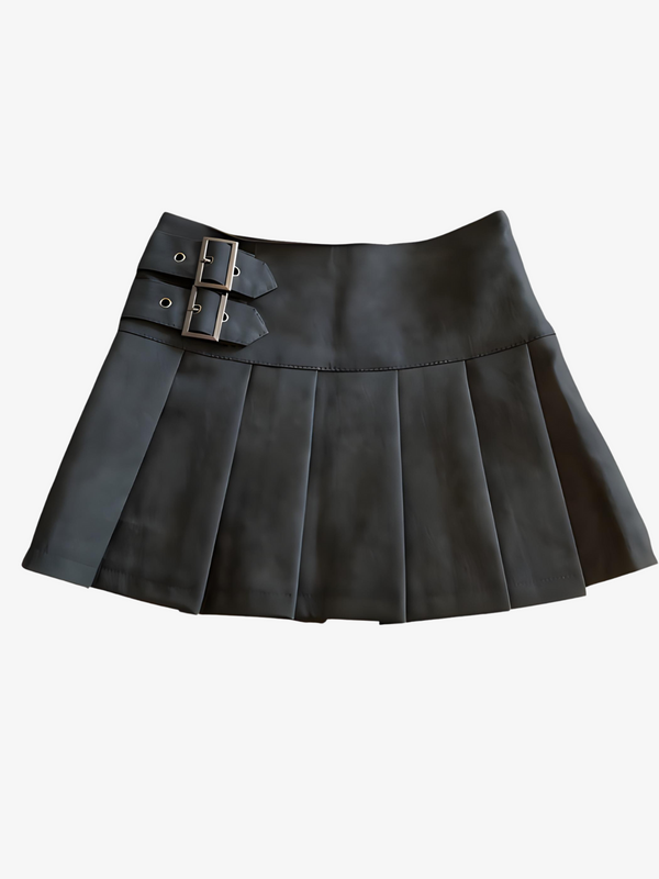 UC Women's Pleated Leather Skirt