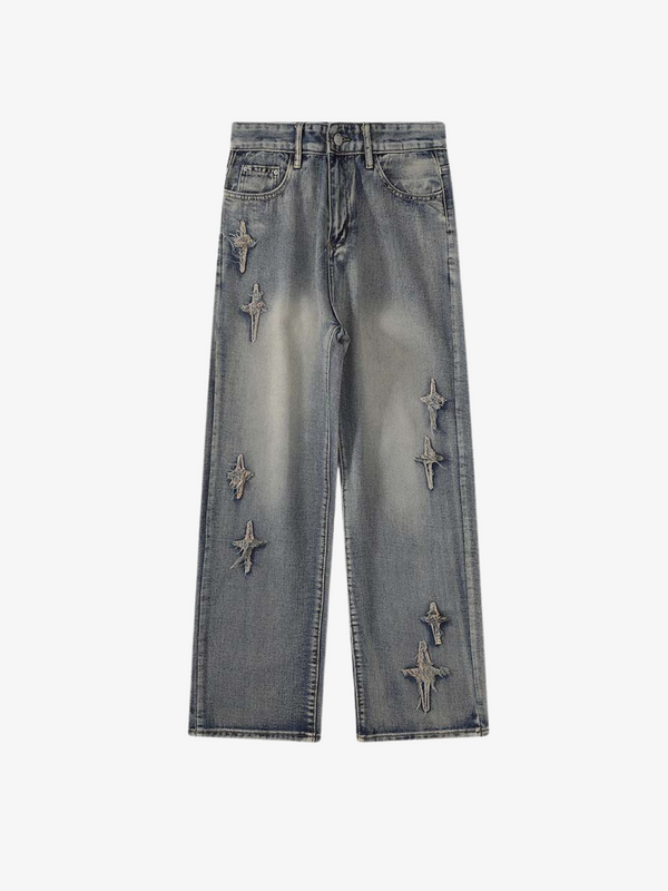 UC Diamond Star Embroidered Jeans