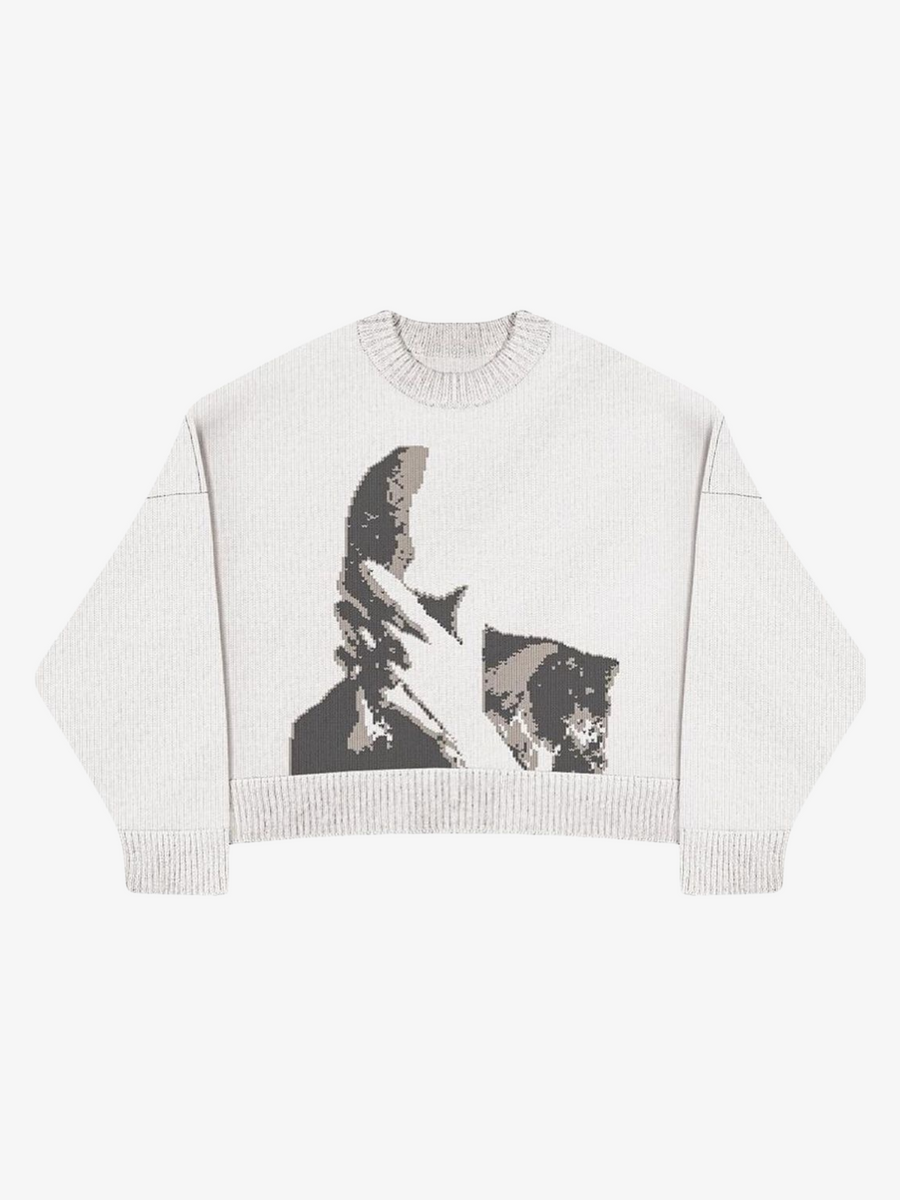 'BLOND' GRAPHIC SWEATER